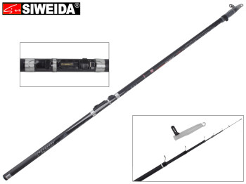 Удочка Siweida "Black Pearl" карбон+композит, 7 колец, 5-секционная 5м 5-25г