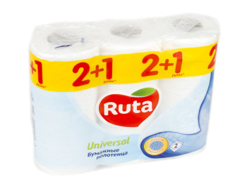 Полотенца бумажные "Ruta - Universal" двухсл. (цена за упаковку 3 рулона)