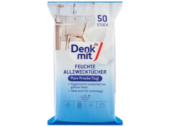 Серветки вологі для прибирання Denkmit Pure Frische, універсальні, 50шт