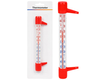 Термометр віконний пластиковий, шкала від -50 до +50 °C, кріплення, 19,5 см