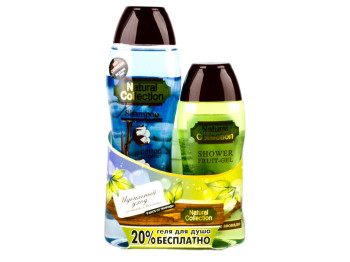 Подарунковий набір Natural collection (шампунь з екстр. бавовни+гель для душу "Авокадо")
