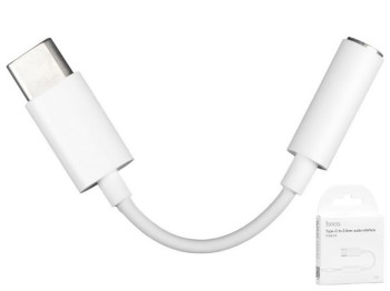 Перехідник Hoco LS35 Type-C to 3.5мм digital audio converter Колір Бiлий