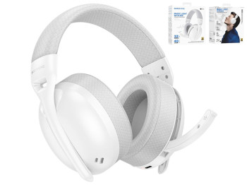 Ігрові навушники Borofone BO30 Magic light (Bluetooth, Type-C to 3.5 wired), білий