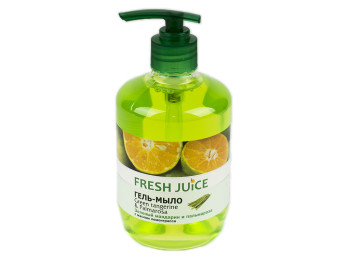 Гель-мыло Fresh juice "Зеленый мандарин и пальмароза" 460мл (дозатор)