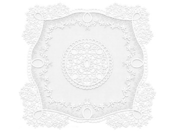 Серветка сервірувальна мереживна Classic Lace молочно-біла, 35×35 см
