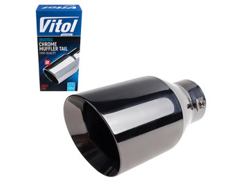 Насадка на глушник VITOL НГ-1017-BK, вхід D76мм, довжина 203мм, вихід D114мм