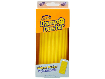 Губка для пилу Scrub Daddy Damp Duster, рельєфна, багаторазова, утримує пил, колір жовтий