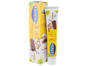 Зубная паста детская Astera Kids "Choco Brownie" от 2 лет, с мягким вкусом шоколадного брауни 50мл