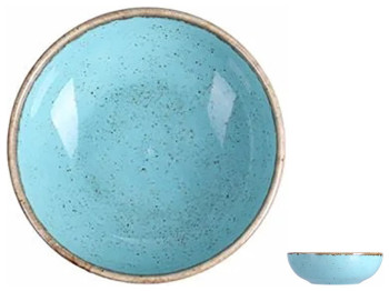 Соусник Porland Turquoise, порцеляна, 95мл, 10см, колір блакитний