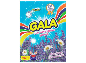 Стиральный порошок для ручной стирки GALA Лаванда и ромашка для цветных вещей 400г