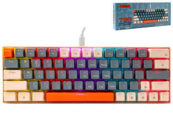 Клавиатура игровая TWolf T60, механическая, 63 клавиши, Blue Switch, Rgb, Type-C