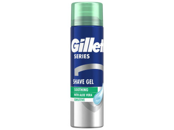 Гель для гоління Gillette Series Sensitive Skin, для чутливої шкіри, з алое вера, 200мл