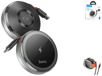Бездротовий Зарядний Пристрій Hoco CQ18 2-in-1 15W Magnetic (iWatch) Колір Сріблястий