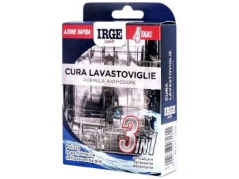 Таблетки для очистки посудомоечных машин Irge Cura Lavastoviglie, 3 в 1, 4шт