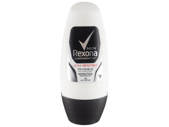 Дезодорант-антиперсп. кульк. Rexona men "Антибактеріальний і невидимий на чорному і білому" 48г 50мл