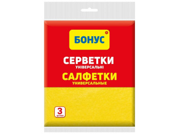 Серветки віскозні Бонус, 3шт