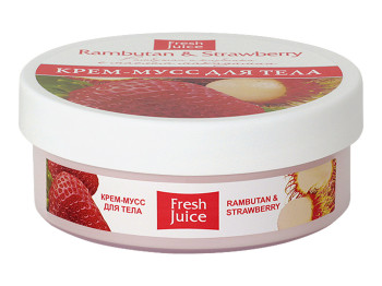 Крем-мусс для тела Fresh Juice "Rambutan and Strawberry" (рамбутан и клубника) 225 мл