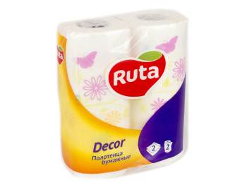 Полотенца бумажные "Ruta - Universal Decor" двухслойные (цена за упаковку 2 рулона)