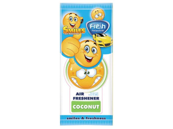Освіжувач повітря сухий листочок Fresh Way "SMILES DRY" Coconut SM04 (10/300)