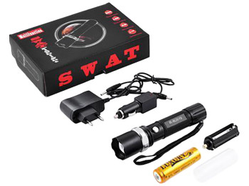 Ліхтар діодний Police T8626/2626-T6 1х18650/3хААА, ЗУ 220V/12V, zoom, коробка