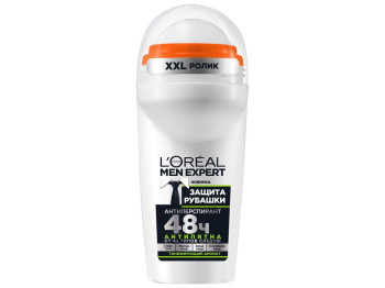 Дезодорант-антиперспірант кульковий чоловічий LOreal Paris Men expert "Захист сорочки" 48г 50мл
