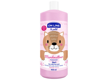 Дитячий гель On Line Le Petit Marshmallow для волосся, тіла та обличчя з ароматом зефіру, 850мл