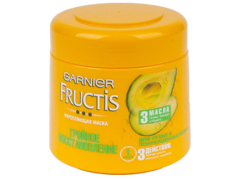 Маска для волосся Garnier Fructis "Потрійне відновлення" для сухого і пошкодженого волосся 300мл
