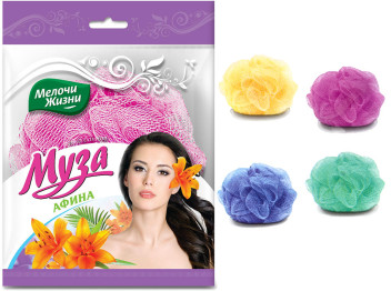 Губка банная сетчатая Мелочи жизни "Муза Афина"
