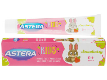 Детская зубная паста Astera "Клубника" 50мл