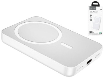 Power Bank Hoco J109 PD20W Easy Wireless Fast Charging 5000mAh, Колір Білий