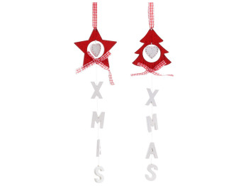 Новогоднее украшение с декором XMAS, 37см