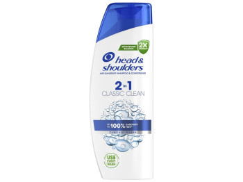 Шампунь та бальзам проти лупи Head&Shoulders Основний догляд 2в1, 330мл