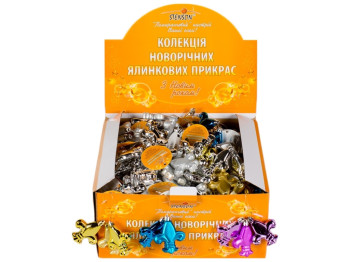 Елочные игрушки "Корона" 8см 3шт/наб (цена за дисплей 96наб)