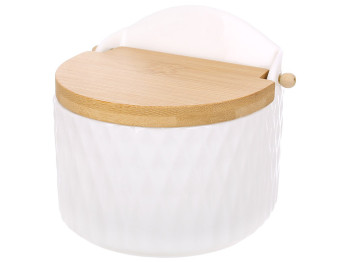 Цукорниця з бамбуковою кришкою Romb, 12х10х10,5см