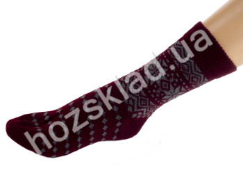 Носки женские зимние 335, р.23-25 (38-40р.) (цвет бордо 1170) Дюна