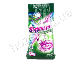 Стиральный порошок Signum Universal, белое и цветное белье, защита от накипи, 10 кг, 120 циклов