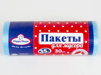 Пакети для сміття "Happy House" 35л 30шт