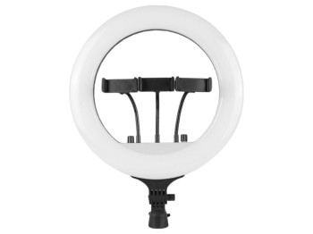 Лампа кільцева Fill Light RL-14, з кріпленням для телефону, 3200 - 5500К, 36см, колір чорний