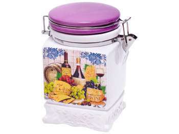 Банка керамическая на затяжке Cheese&Wine, 840мл УЦЕНКА
