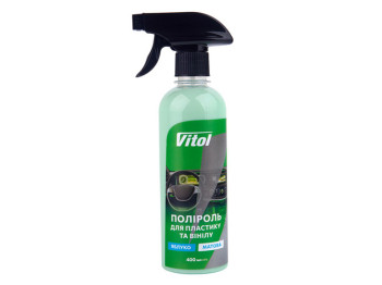 Поліроль для пластику та вінілу VITOL матова, 400мл, яблуко