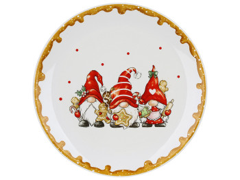 Тарелка керамическая Гномики с пряниками, D24х2,4см