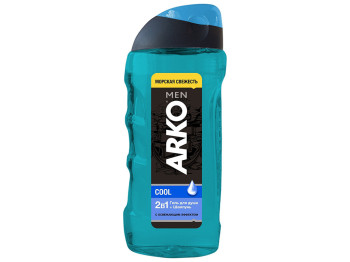 Гель для душу та шампунь Arko Men 2в1 Cool, 260мл