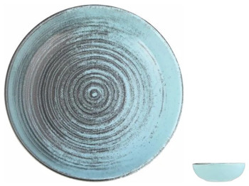 Соусник Porland Lykke Turquoise, порцеляна, 95мл, 10см, колір бірюзово-сірий