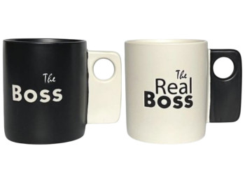 Чашка Boss, керамика, 330мл, 2 дизайна (цена за 1шт)