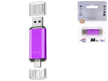 USB флеш-накопичувач T&G 64gb USB/Type C 009, колір фіолетовий