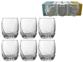 Стаканы UniGlass glory, набор 6 шт, низкая форма, цвет прозрачный, 300 мл.