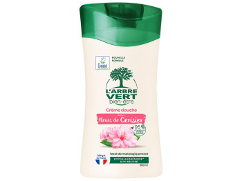 Крем-гель для душу L’Arbre Vert Cherry Blossom, з ароматом вишневого цвіту, 260 мл