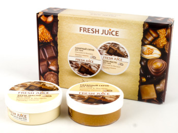 Косметический набор Fresh juice "Шоколад и марципан" (скраб+крем-масло для тела)