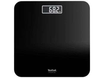 Ваги підлогові Tefal Premiss, 160кг, 2xААА, загартоване скло, 30x30х1, 8см, колір чорний
