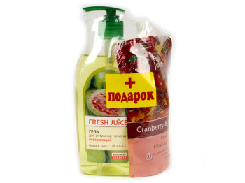 Гель для инт. гигиены Fresh Juice "Guava & Tiare" 500 мл + подарок крем-гель для душа 170мл.